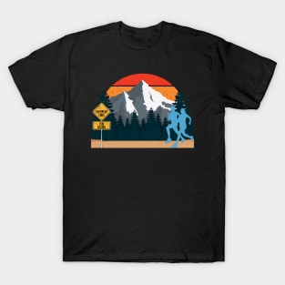 Running - Mountains and Sunset T-Shirt